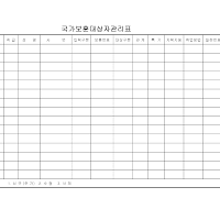 국가보훈대상자관리표 국가보훈대상자관리표